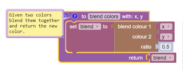Function block with comment